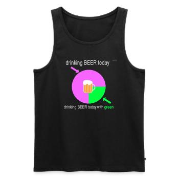I drink beer today - I think - Men's Premium Organic Tank Top - black - Front - Michal (187cm)
