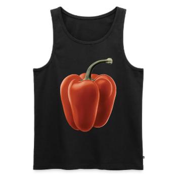 Paprika Geschenk - Männer Premium Bio Tank Top - Schwarz - Vorne - AI Model Male 178 light (178cm)