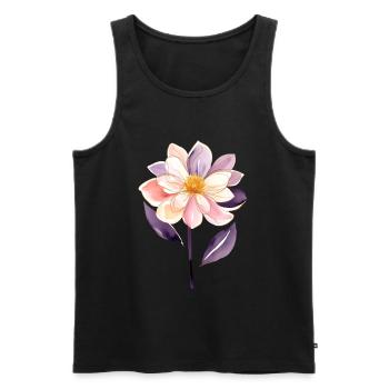 fleur B - Débardeur bio Premium Homme - noir - Devant - Michal (187cm)