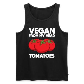 Lustiger Veganer Veganer Aktivist - Männer Premium Bio Tank Top - Schwarz - Vorne - AI Model Male 178 light (178cm)