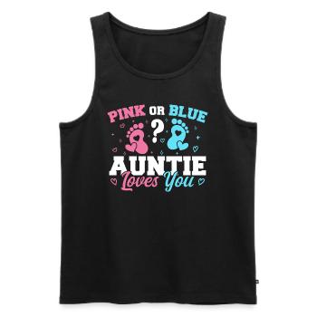 Rosa Oder Blau Tante Liebt Dich Geschlecht Enthüllen Tante - Männer Premium Bio Tank Top - Schwarz - Vorne - AI Model Male 178 light (178cm)