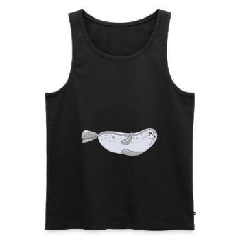 Robbe - Männer Premium Bio Tank Top - Schwarz - Vorne - Michal (187cm)