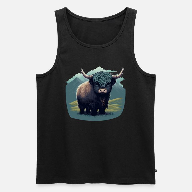 Kleiner Yak - Männer Premium Bio Tank Top - Schwarz