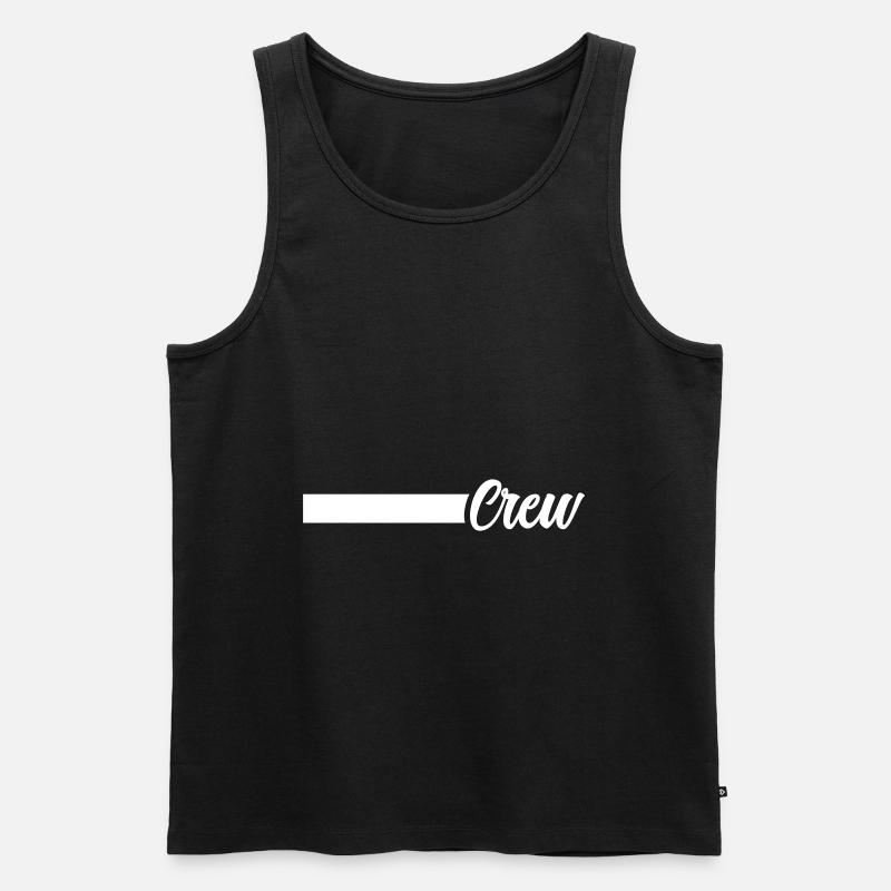 crew strich - Männer Premium Bio Tank Top - Schwarz