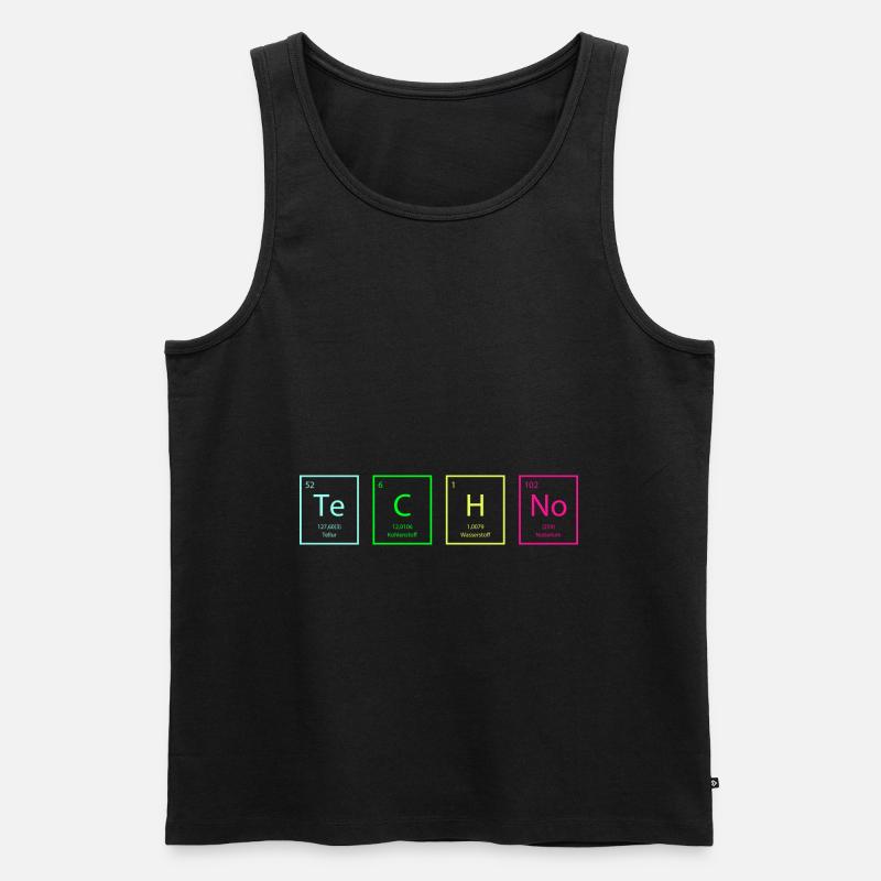 Wissenschaft und Techno - Männer Premium Bio Tank Top - Schwarz