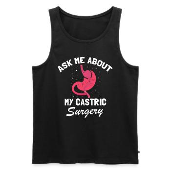 Gastric Bypass and Gastric Bypass Operation Design - Men's Premium Organic Tank Top - black - Front - Michal (187cm)
