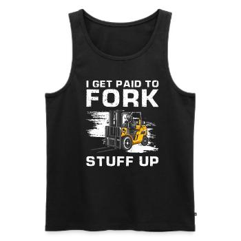 Gabelstaplerfahrer und Lagerhaus Gabestaplerfahrer - Männer Premium Bio Tank Top - Schwarz - Vorne - AI Model Male 178 light (178cm)