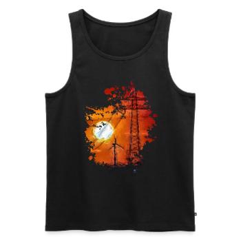 Sonnenuntergang - Männer Premium Bio Tank Top - Schwarz - Vorne - Michal (187cm)