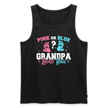 Rosa oder blauer Opa liebt dich - Opa - Männer Premium Bio Tank Top - Schwarz - Vorne - AI Model Male 178 light (178cm)