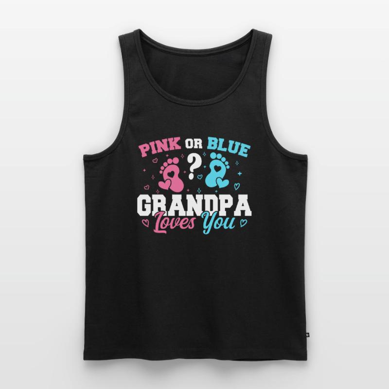 Rosa oder blauer Opa liebt dich - Opa Männer Premium Bio Tank Top
