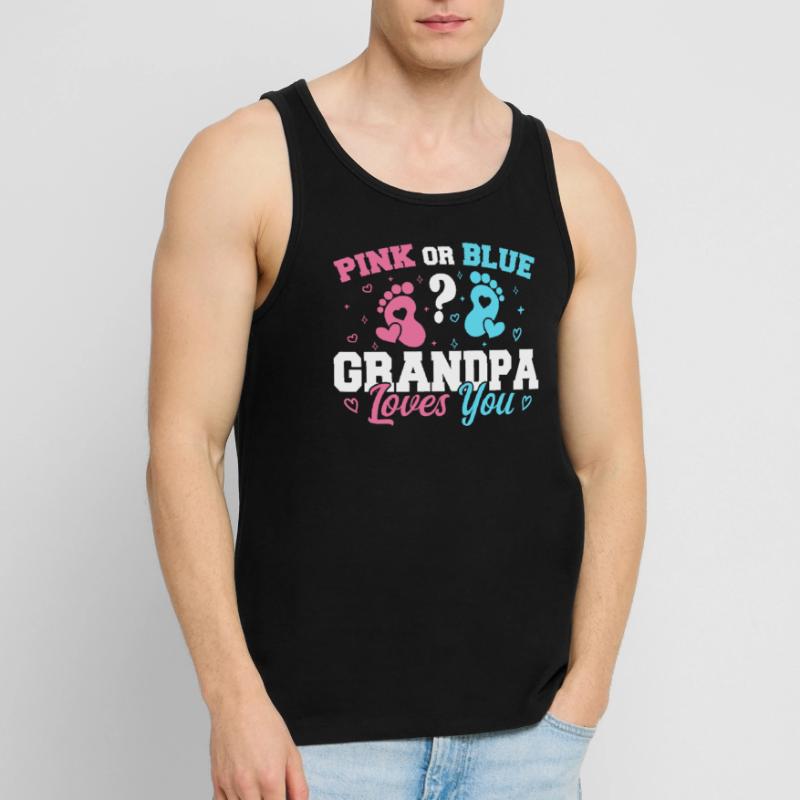 Rosa oder blauer Opa liebt dich - Opa Männer Premium Bio Tank Top