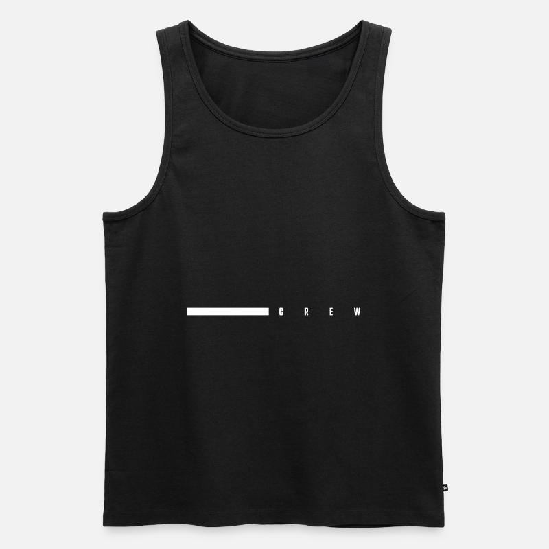 crew rayé - Débardeur bio Premium Homme - noir