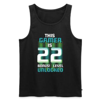 This Gamer Is Video Game Lover Gamer Age 22 - Men's Premium Organic Tank Top - black - Front - Michal (187cm)