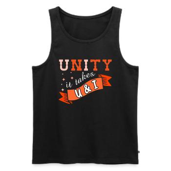 You I Orange Peace Kindness Awareness Unity Day - Männer Premium Bio Tank Top - Schwarz - Vorne - AI Model Male 178 light (178cm)