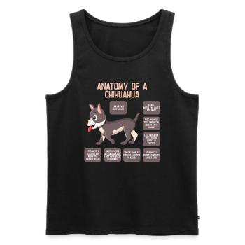 Définition Animal Animal Anatomie du chien Chihuahua - Débardeur bio Premium Homme - noir - Devant - Michal (187cm)
