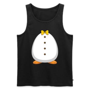 Drôle de costume d’oiseau pingouin animal pour Halloween - Débardeur bio Premium Homme - noir - Devant - Michal (187cm)