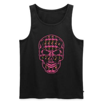 Flamaingo Skeleton Bone Horror Scary Halloween - Männer Premium Bio Tank Top - Schwarz - Vorne - Michal (187cm)