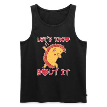 Talk About Cute Kawaii Heart Dab Dabbing Taco - Men's Premium Organic Tank Top - black - Front - Michal (187cm)