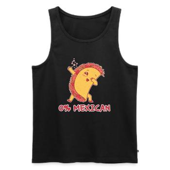 Zero Mexican Cute Kawaii Heart Dab Dabbing Taco - Men's Premium Organic Tank Top - black - Front - Michal (187cm)