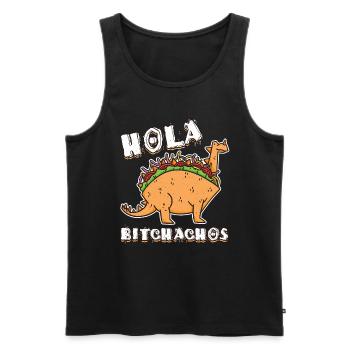 Mignon Hello Kawaii Dinosaur Animal Taco - Débardeur bio Premium Homme - noir - Devant - Michal (187cm)