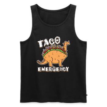 Mignon Urgence Kawaii Dinosaure Animal Taco - Débardeur bio Premium Homme - noir - Devant - Michal (187cm)