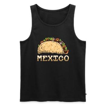 Vintage Mexican Food Mexique Taco - Débardeur bio Premium Homme - noir - Devant - Michal (187cm)