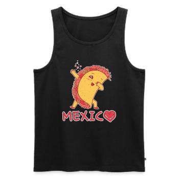 Mignon Kawaii Heart Mexico Dab Dabbing Taco - Débardeur bio Premium Homme - noir - Devant - Michal (187cm)
