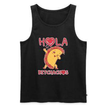 Cute Kawaii Heart Dab Dabbing Taco Hello - Men's Premium Organic Tank Top - black - Front - Michal (187cm)