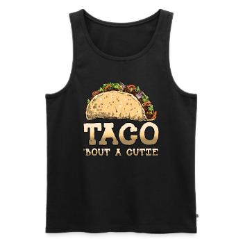 Talk Cute Cuisine Vintage Mexican Food Mexico Taco - Männer Premium Bio Tank Top - Schwarz - Vorne - Michal (187cm)