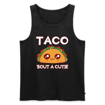 Talk Cute Kawaii Face Anime Vibes Taco - Männer Premium Bio Tank Top - Schwarz - Vorne - AI Model Male 178 light (178cm)