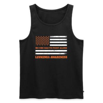 Septembre Sensibilisation au cancer de la leucémie du ruban orange - Débardeur bio Premium Homme - noir - Devant - Michal (187cm)