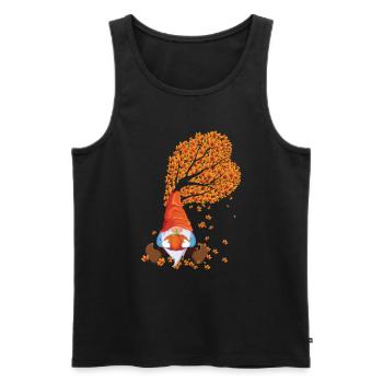 Pumpkin Gnomes Fall Thanksgiving Season Autumn - Men's Premium Organic Tank Top - black - Front - Michal (187cm)