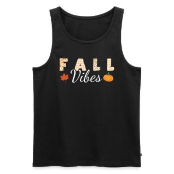 Pumpkin Fall Vibes Thanksgiving Season Autumn - Männer Premium Bio Tank Top - Schwarz - Vorne - AI Model Male 178 light (178cm)