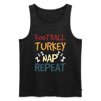 Rugby Turquie Répéter Fan de football Thanksgiving - Débardeur bio Premium Homme - noir - Devant - Michal (187cm)
