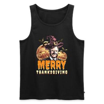 Funny President Thanksgiving Season Autumn - Männer Premium Bio Tank Top - Schwarz - Vorne - Michal (187cm)