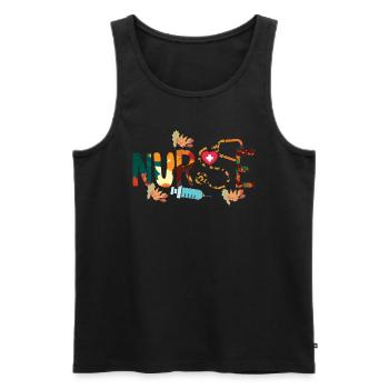 Registered Nurse Nursing Fall Autumn Thanksgiving - Men's Premium Organic Tank Top - black - Front - AI Model Male 178 light (178cm)