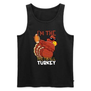 Rugby Dab Dabbing Turquie Fan de football Thanksgiving - Débardeur bio Premium Homme - noir - Devant - Michal (187cm)