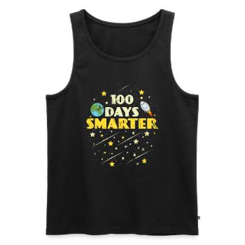 Student 100th Day Smarter Ship 100 Days Of School - Männer Premium Bio Tank Top - Schwarz - Vorne - Michal (187cm)
