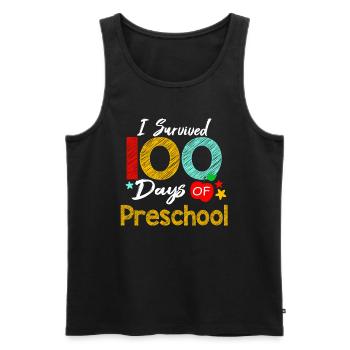 Colors Survived Preschool 100 Days Of School - Men's Premium Organic Tank Top - black - Front - Michal (187cm)