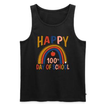 Rainbow Student 100th Day Happy 100 Days Of School - Men's Premium Organic Tank Top - black - Front - Michal (187cm)