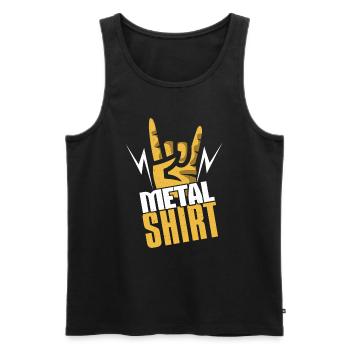 Rock Sign Rocker Hand Metal Love Metal Lover - Männer Premium Bio Tank Top - Schwarz - Vorne - AI Model Male 178 light (178cm)