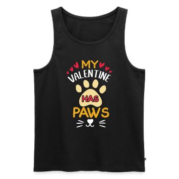 Mes chats Mon amoureux de la Saint-Valentin Hearts Day Valentines - Débardeur bio Premium Homme - noir - Devant - Michal (187cm)