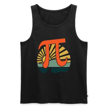 Groovy Pi Mathe Urlaub Mathematik Lustiger Pi Tag - Männer Premium Bio Tank Top - Schwarz - Vorne - Michal (187cm)