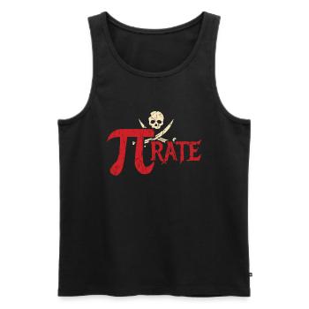 Awesome Pirate Pi Math Holiday Mathematics Pi Day - Männer Premium Bio Tank Top - Schwarz - Vorne - Michal (187cm)
