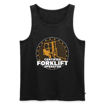 Vintage Forklift Operator Driver Trucker Forklift - Débardeur bio Premium Homme - noir - Devant - Michal (187cm)