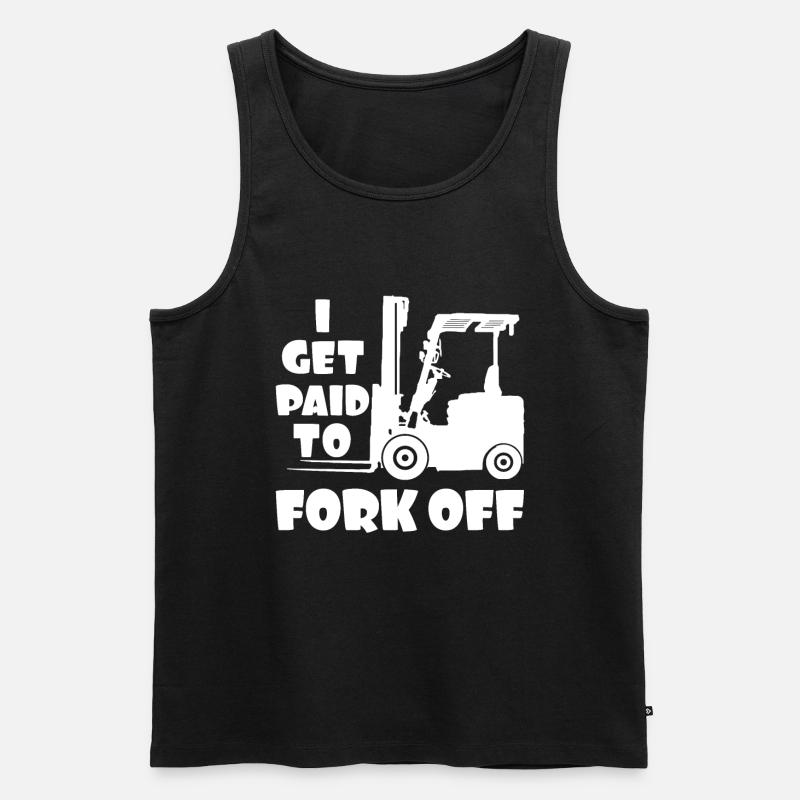 I Gabelstaplerfahrer Gabelstapler - Männer Premium Bio Tank Top - Schwarz