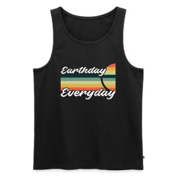 Everyday Planet Oceans Day Vintage Earth Day - Men's Premium Organic Tank Top - black - Front - Michal (187cm)