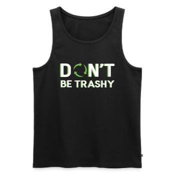 Recycler les citations Nature Océans Jour de la Terre Jour de la Terre - Débardeur bio Premium Homme - noir - Devant - AI Model Male 178 light (178cm)
