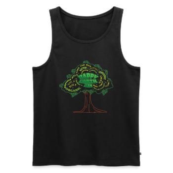 Tree Nature Save Nature Oceans Day Earth Day - Men's Premium Organic Tank Top - black - Front - AI Model Male 178 light (178cm)
