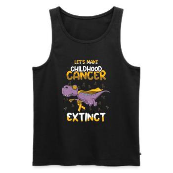 September Support Dinosaur Childhood Cancer - Men's Premium Organic Tank Top - black - Front - Michal (187cm)